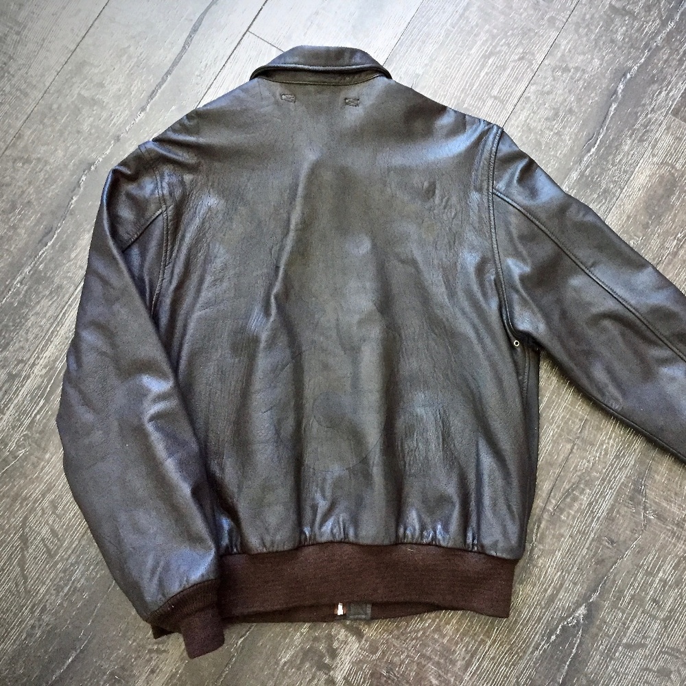 ❌SOLD❌ 🎉HP🎉 Leather Bomber A-2 Flight Jacket - Picture 5 of 8